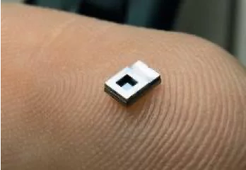 Digital microphone on a finger (enlarged)